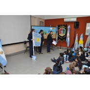 Festejos por el Día de la Bandera con los niños de Jardín